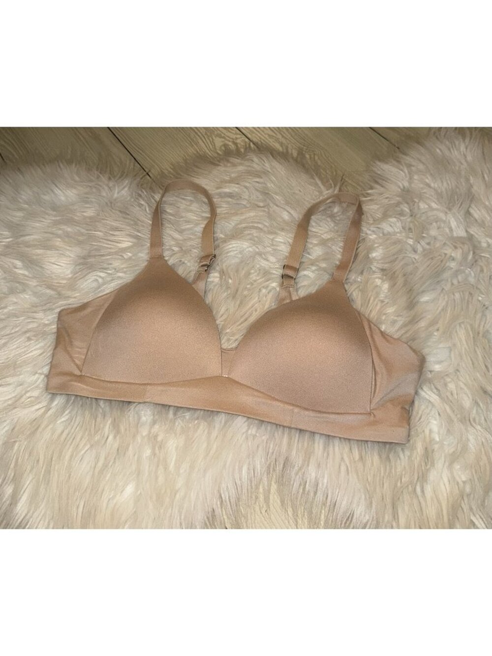 Aerie Sunnie Wireless Bra Lined Wire Free Pullover Womens 34B Beige